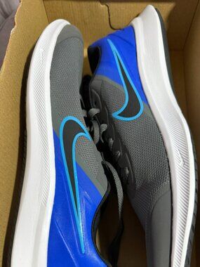 NIB Nike Star Runner 3 GS Grey Blue Running Shoes | Size 5Y / W 6.5
